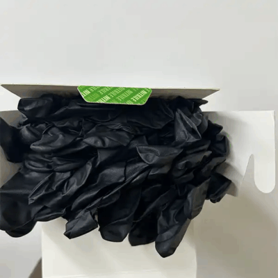 9 inch blue black latex free nitrile gloves