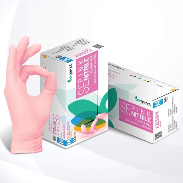 medical grade powder-free nitrile exam gloves