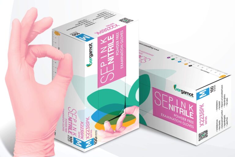 medical grade powder-free nitrile exam gloves