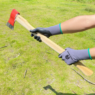 White nitrile foam winter work gloves