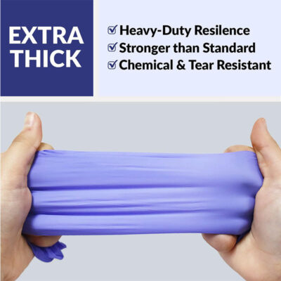 medical grade blue nitrile exam gloves