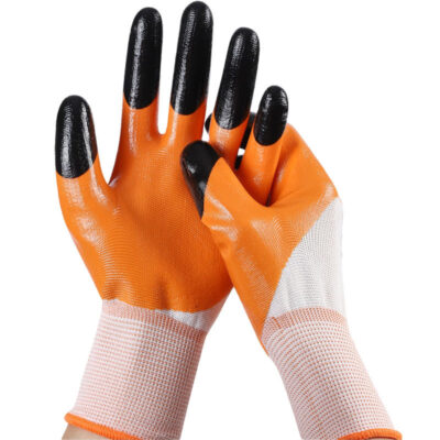 coated nylon work safety gloves