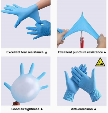 Hot pink latex free nitrile glove