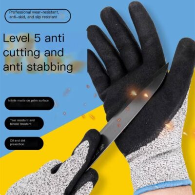 nitrile anti-cutting safety gloves