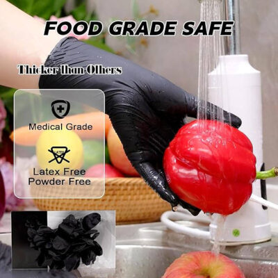 Wholesale black nitrile gloves for tattoo