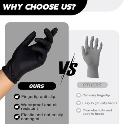 Wholesale black nitrile gloves for tattoo