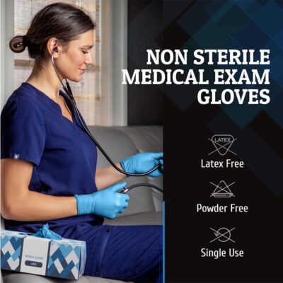 disposable nitrile examination gloves