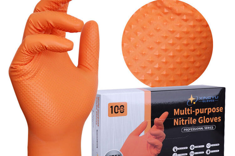 heavy duty diamond grip nitrile gloves
