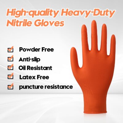 heavy duty diamond grip nitrile gloves