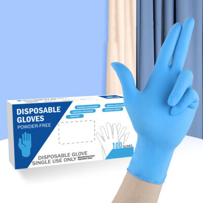 Powder-free disposable nitrile gloves