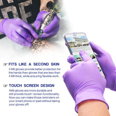 nitrile gloves for tattoo and beauty salon work