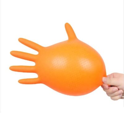 diamond textured nitrile disposable gloves