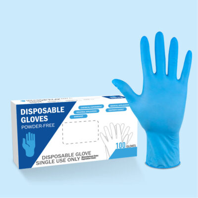 Medical color nitrile exam gloves