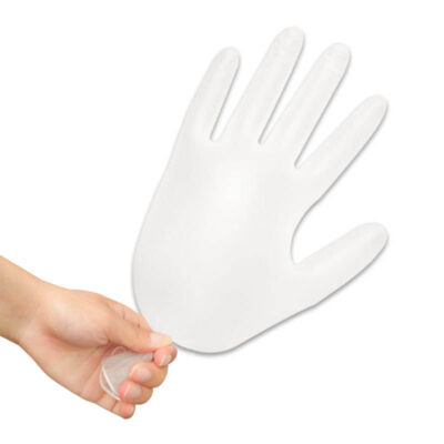 Clear PVC vinyl nitrile blend gloves